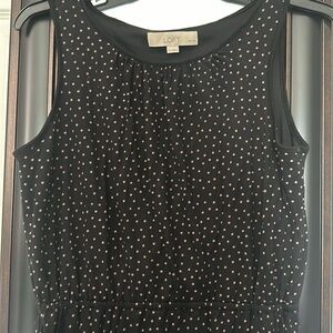 Loft Sleeveless Polka Dot Dress